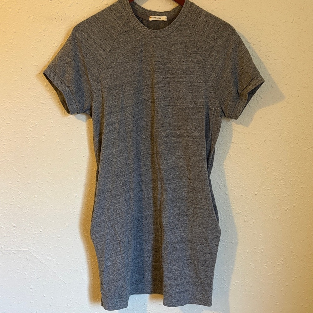 Marine Layer Gray Heather Crewneck T-Shirt Dress